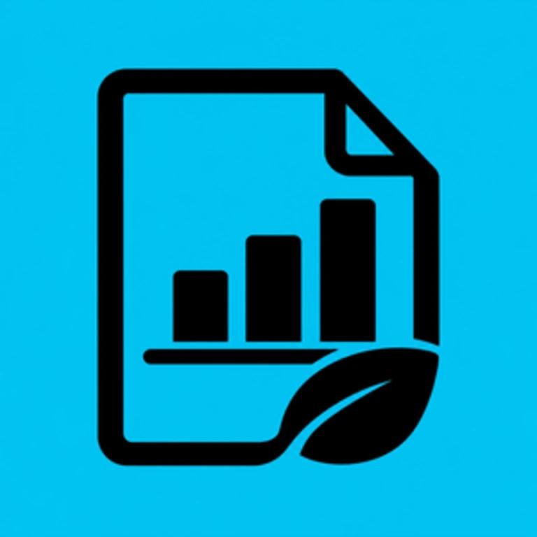 含排放图表与可持续叶片元素的 ESG 报告